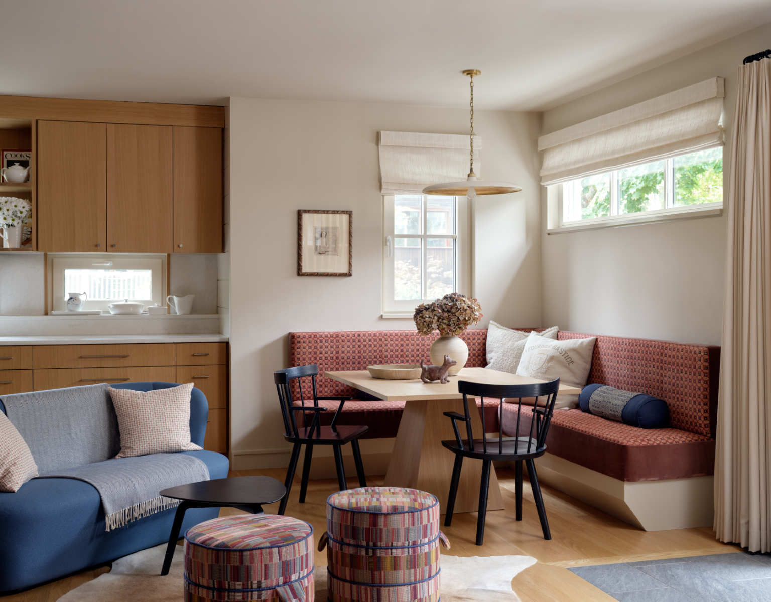 A kitchen with a breakfast nook - Before Image