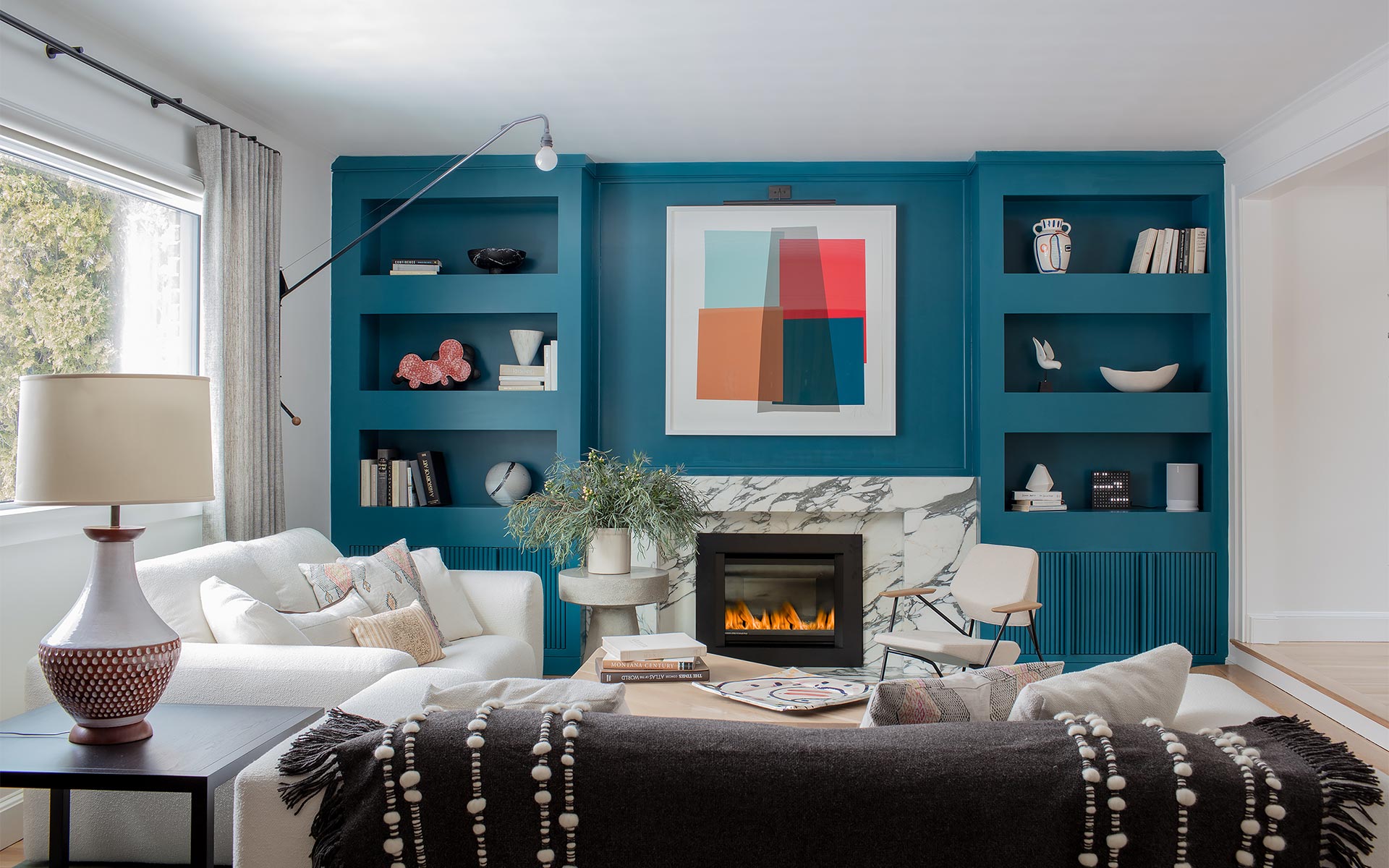 Blue and Terracotta interior design